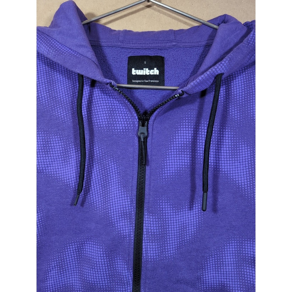 Twitch Mens Small Full Zip Hoodie Purple Branded Gaming San Francisco Unisex - Picture 5 of 9